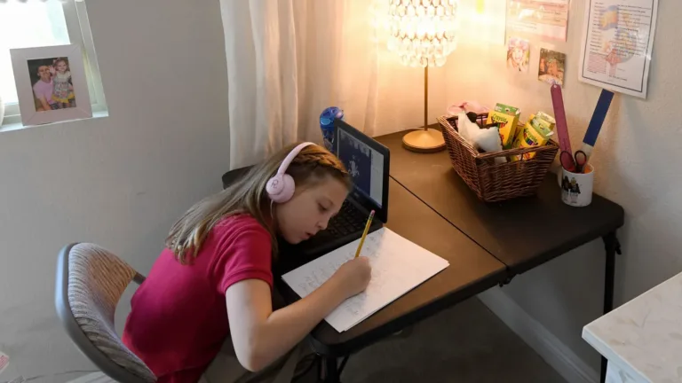 student receiving virtual tutoring