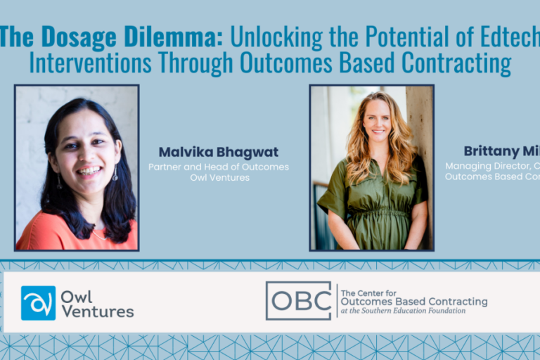 The Dosage Dilemma: Unlocking the Potential of Edtech Interventions Through Outcomes Based Contracting
